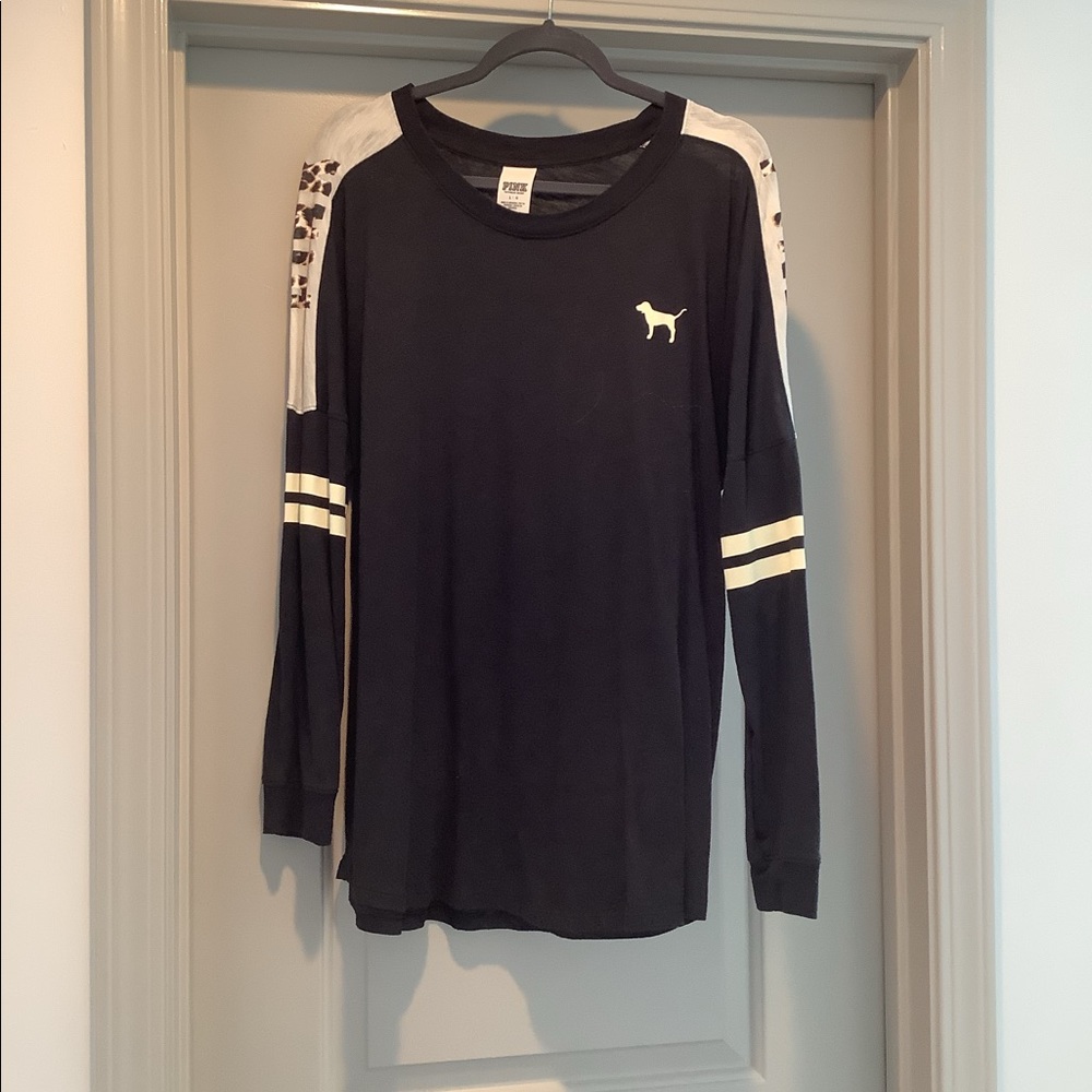 Black Long Sleeve PINK Shirt
